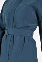 Tesettür giyim LACİVERT ALVİNA KOLU LASTİK DETAYLI KEMERLİ TUNİK 4473