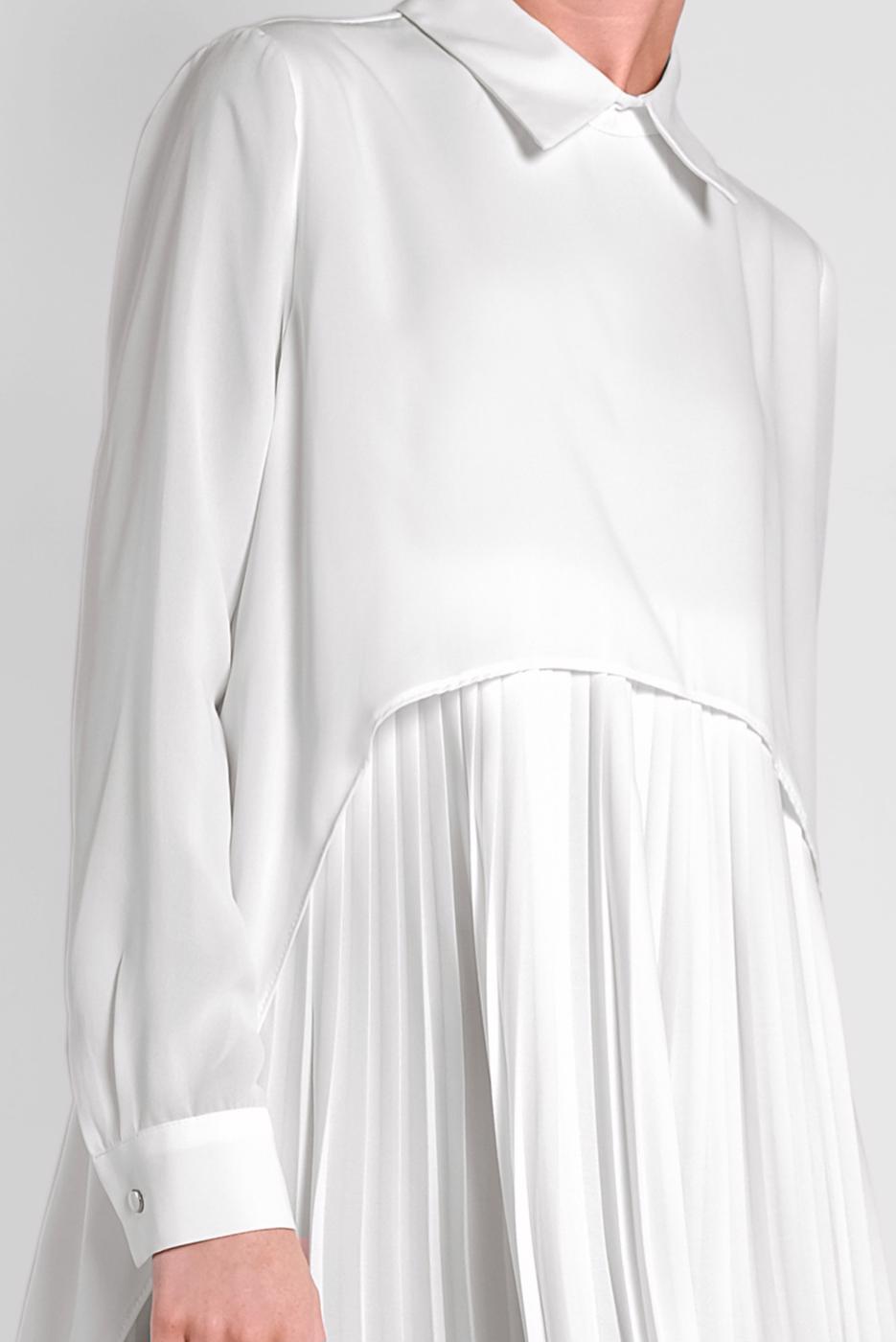 Tesettür giyim KREM ALVİNA ASİTMETRİK KESİM TUNİK  4474