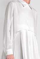 Tesettür giyim KREM ALVİNA ASİTMETRİK KESİM TUNİK  4474