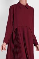 Tesettür giyim BORDO ALVİNA ASİTMETRİK KESİM TUNİK  4474