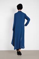 Tesettür giyim LACİVERT ALVİNA ASİTMETRİK KESİM TUNİK  4474