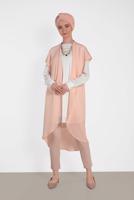 Tesettür giyim PUDRA ALVİNA İKİLİ OMUZ DETAYLI TUNİK 4475