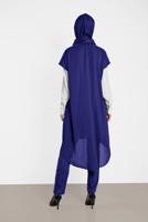 Tesettür giyim LACİVERT ALVİNA İKİLİ OMUZ DETAYLI TUNİK 4475