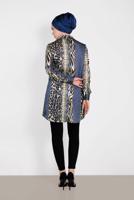 Tesettür giyim LACİVERT ALVİNA KARIŞIK DESENLİ TUNİK 4491