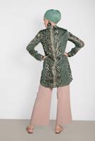 Tesettür giyim YEŞİL ALVİNA KARIŞIK DESENLİ TUNİK 4491