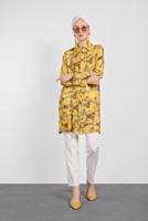 Tesettür giyim SARI ALVİNA LEOPAR DESENLİ TUNİK 4492