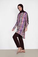 Tesettür giyim MOR ALVİNA ÇOK RENKLİ TUNİK 4493