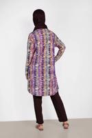 Tesettür giyim MOR ALVİNA ÇOK RENKLİ TUNİK 4493