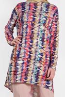Tesettür giyim FUŞYA ALVİNA ÇOK RENKLİ TUNİK 4493