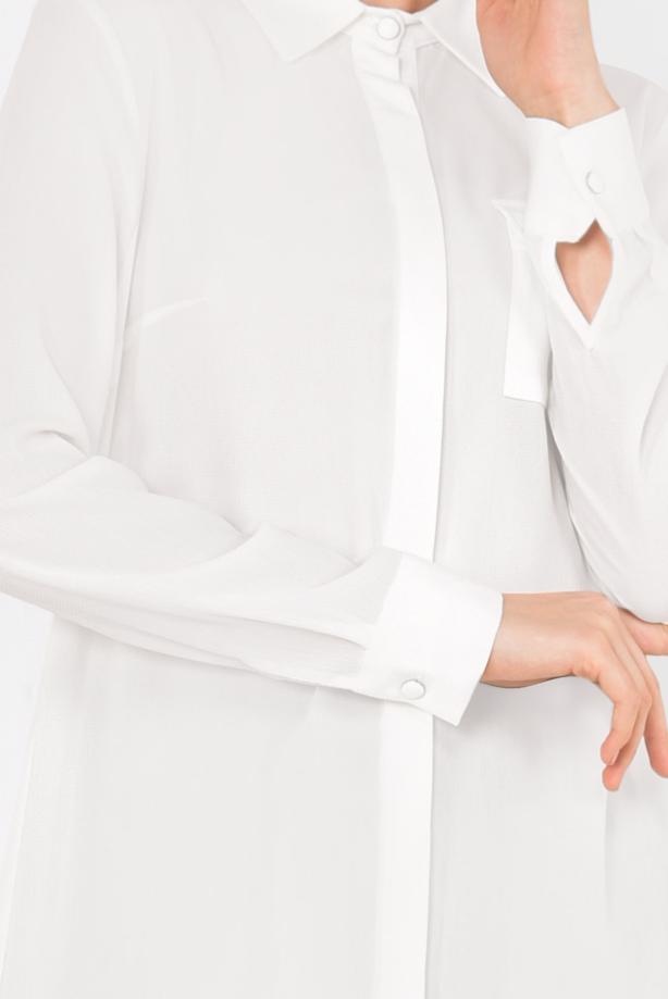 Tesettür giyim  ALVİNA CEP DETAYLI TUNİK 4884 - TRENDTESETTÜR