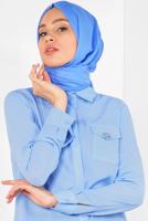 Tesettür giyim MAVİ ALVİNA CEP DETAYLI TUNİK 4884
