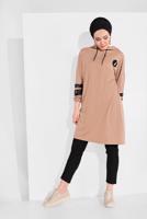 Vêtements hijab BRUN SWEAT À CAPUCHE À SEQUINS 5606 