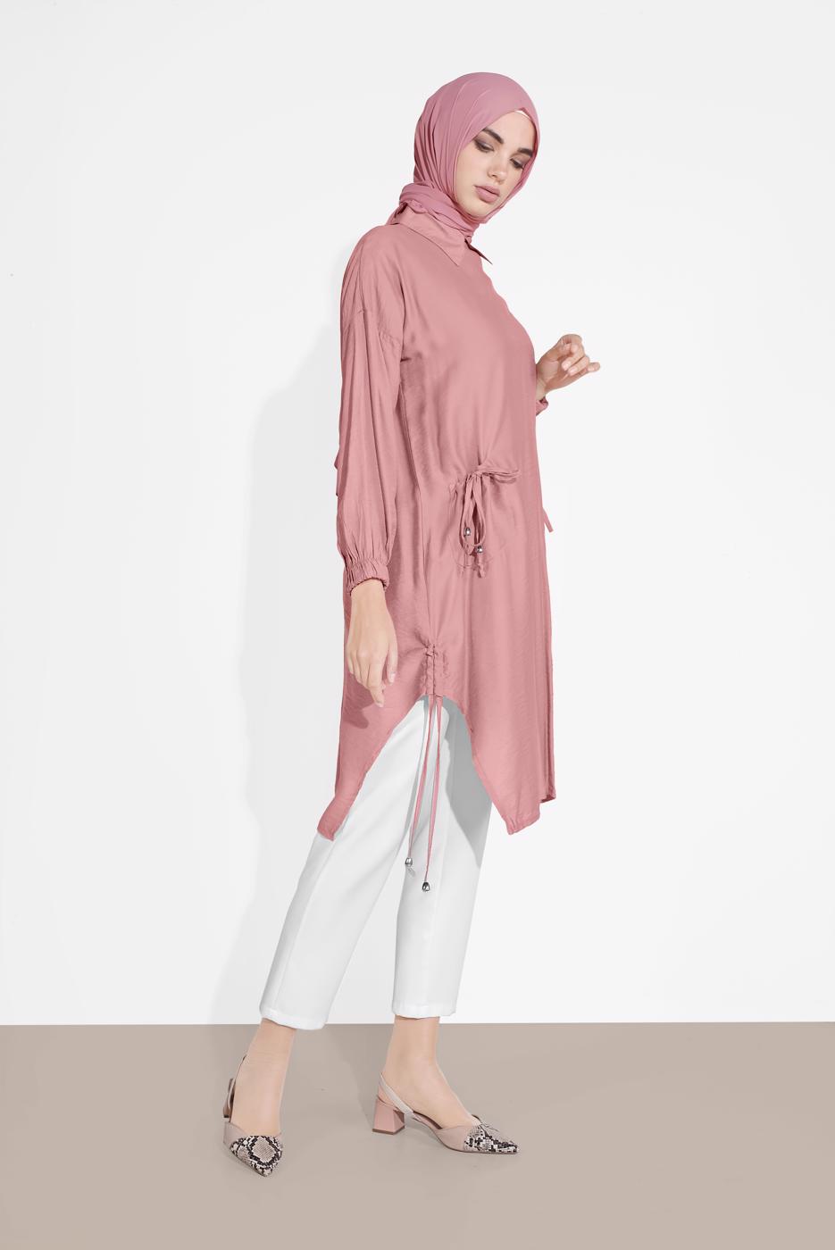 Vêtements hijab POUDRE TUNIQUE AVEC POCHES 7185 