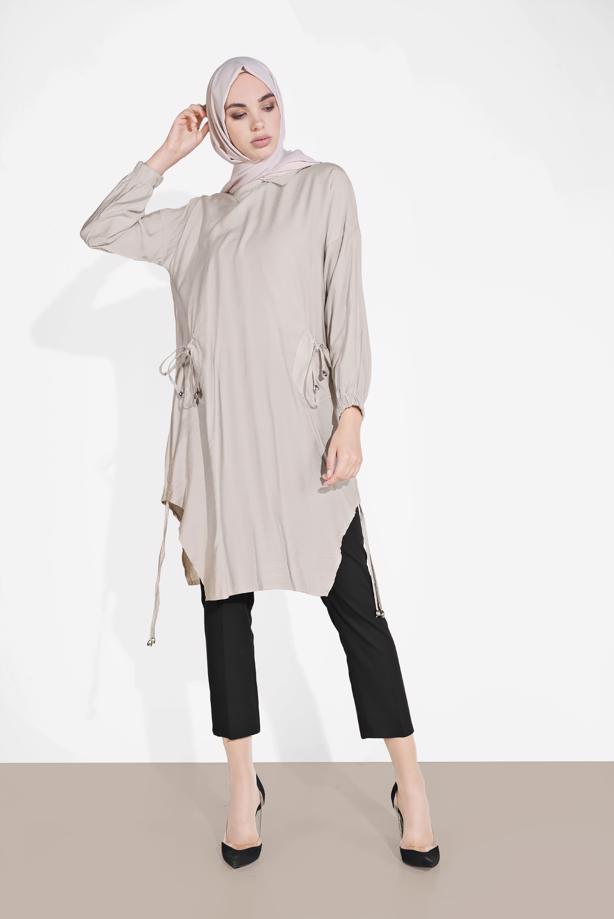 Vêtements hijab  TUNIC WITH POCKETS 7185 - TRENDTESETTÜR