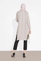 Vêtements hijab BEIGE TUNIQUE AVEC POCHES 7185 