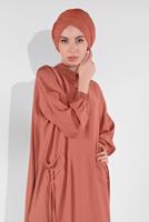 Hijab clothing ORANGE TUNIC WITH POCKETS 7185