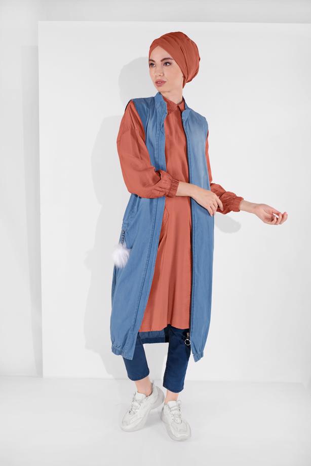 Vêtements hijab  TUNIC WITH POCKETS 7185 - TRENDTESETTÜR
