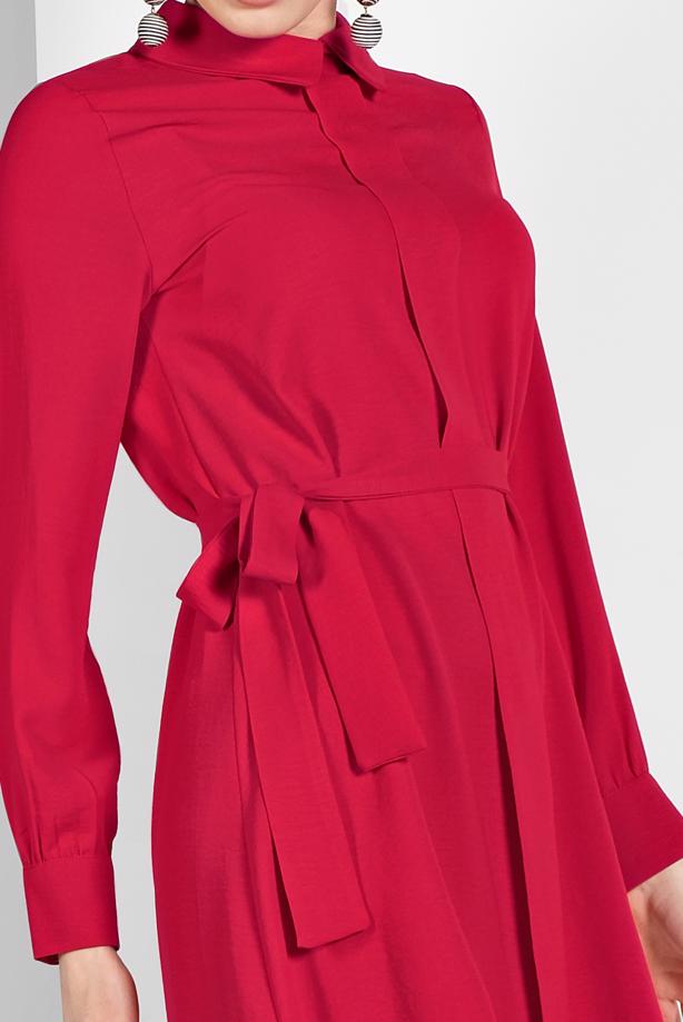 Vêtements hijab  RUFFLE-HEM BELTED TUNIC 7655  - TRENDTESETTÜR