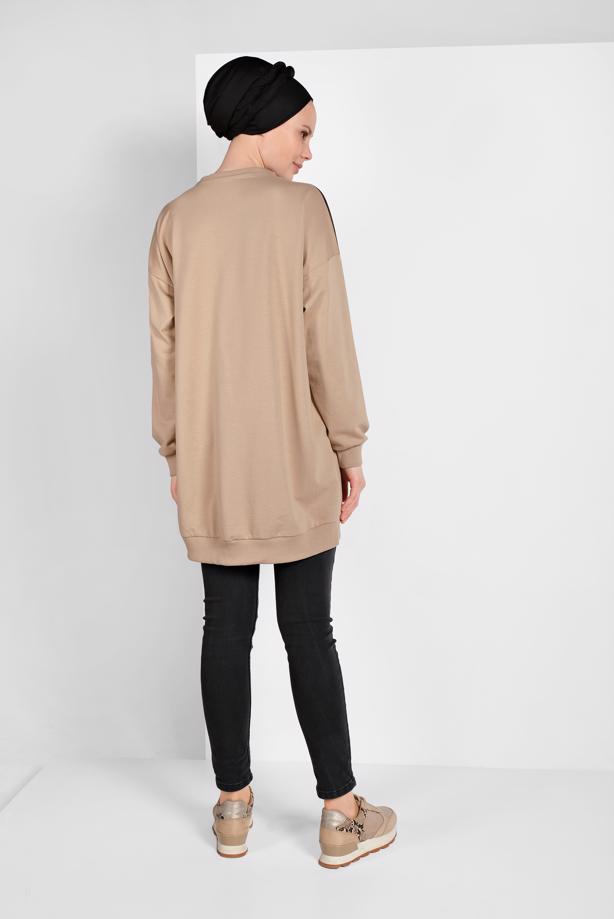 Hijab clothing  ZIPPED SWEATSHIRT 8152 - TRENDTESETTÜR