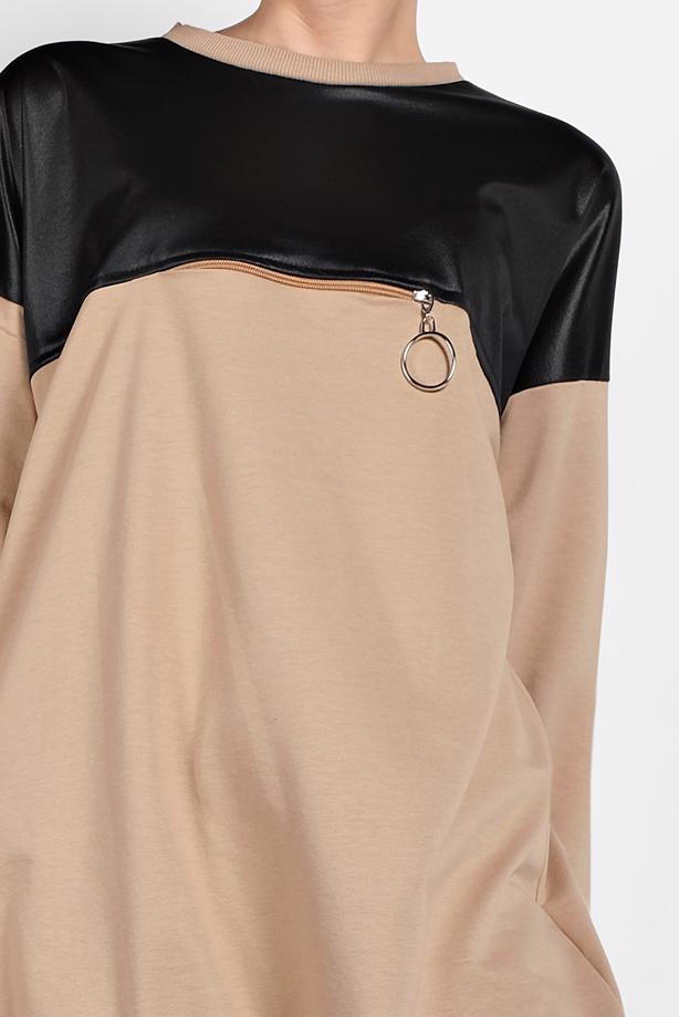 Hijab clothing  ZIPPED SWEATSHIRT 8152 - TRENDTESETTÜR
