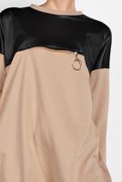 Hijab clothing BROWN ZIPPED SWEATSHIRT 8152