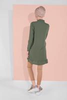 Hijab clothing KHAKI BUTTON-TRIMMED TUNIC 9005 