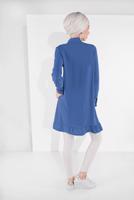 Tesettür giyim LACİVERT BOYDAN DÜĞMELİ CEPLİ TUNİK 9005 