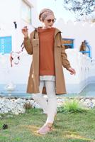 Vêtements hijab TABA TRENCH-COAT ZIPPÉ 68107