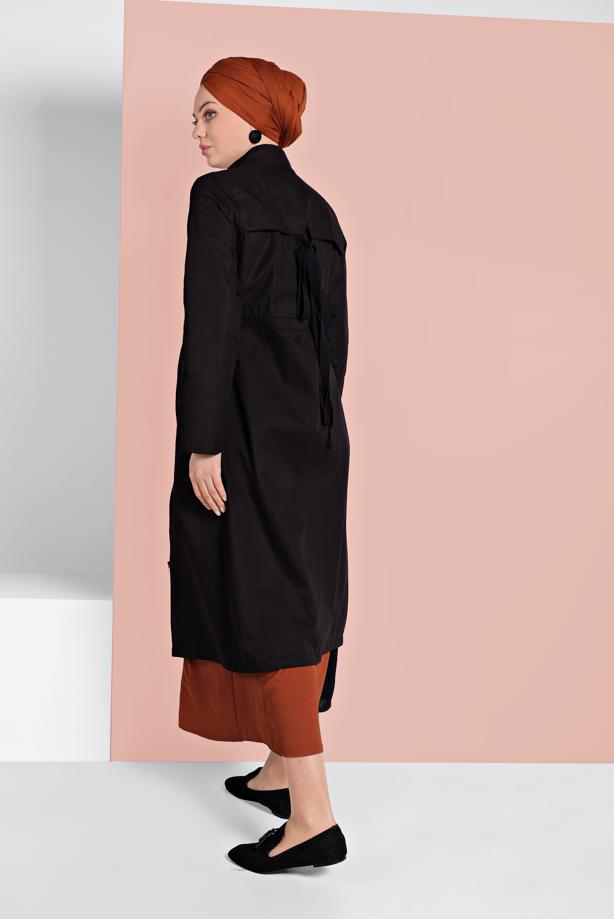 Vêtements hijab  HIDDEN BUTTONED TRENCH-COAT 76 - TRENDTESETTÜR
