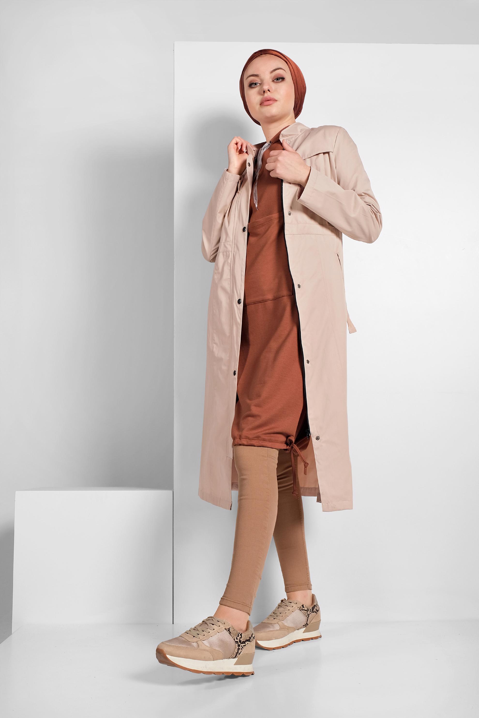 büzgü detaylı tunik