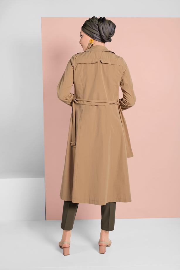 Vêtements hijab  BELTED TRENCH-COAT 86  - TRENDTESETTÜR