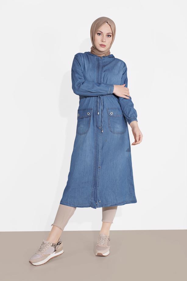 Vêtements hijab  DENIM TRENCH-COAT 301 - TRENDTESETTÜR