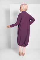 Tesettür giyim MÜRDÜM ETEK UCU LASTİKLİ TRENÇKOT 1403