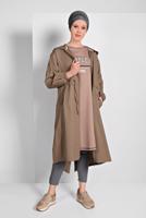 SMOCKED-WAIST TRENCH-COAT 2403 