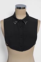 Tesettür giyim SİYAH  ALVİNA BONCUK İŞLEMELİ BLUZ  YAKALIK 4407