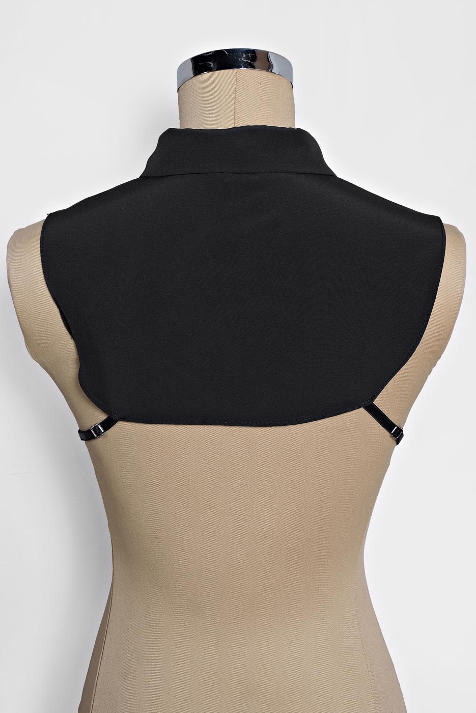 Tesettür giyim SİYAH  ALVİNA BONCUK İŞLEMELİ BLUZ  YAKALIK 4407