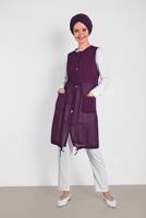 Vêtements hijab POURPRE ALVINA GILET OURLET À ÉLASTIQUE 4476 