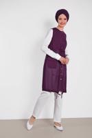 Vêtements hijab POURPRE ALVINA GILET OURLET À ÉLASTIQUE 4476 