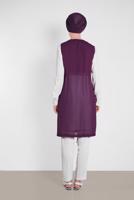 Vêtements hijab POURPRE ALVINA GILET OURLET À ÉLASTIQUE 4476 
