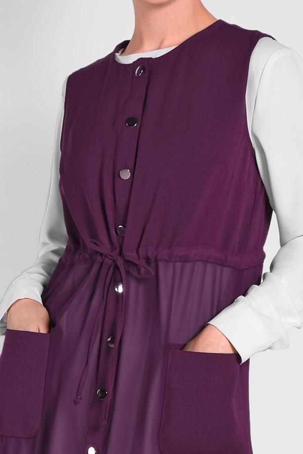 Vêtements hijab POURPRE ALVINA GILET OURLET À ÉLASTIQUE 4476  - TRENDTESETTÜR