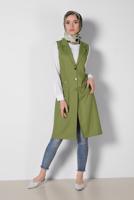 Vêtements hijab VERT ALVINA GILET ZIPPÉ 4020