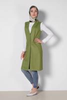 Vêtements hijab VERT ALVINA GILET ZIPPÉ 4020