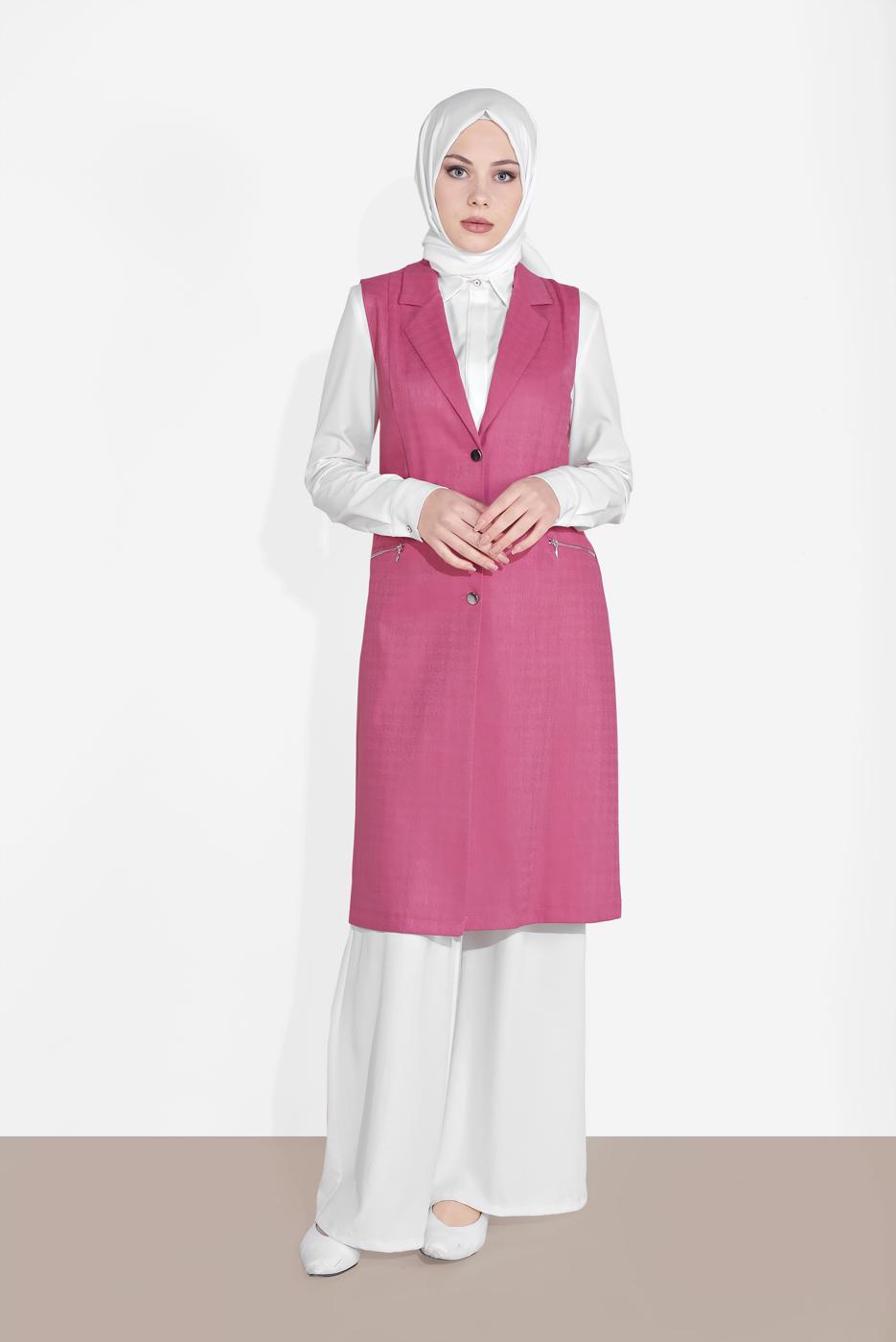 Vêtements hijab FUCHSIA ALVINA GILET ZIPPÉ 4020