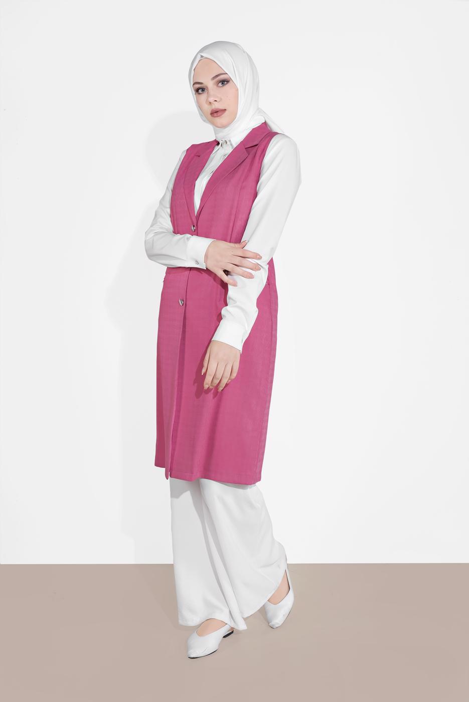 Vêtements hijab FUCHSIA ALVINA GILET ZIPPÉ 4020