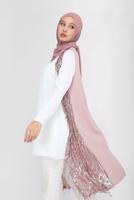 Vêtements hijab POUDRE GILET À FRANGES À PAILLETTES T 40871