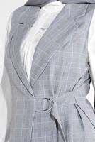 Tesettür giyim SİYAH ALVİNA ASİMETRİK KESİM YELEK 4092