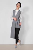 Vêtements hijab NOIR ALVINA GILET À ASYMÉTRIQUE 4092