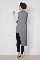 Vêtements hijab NOIR ALVINA GILET À ASYMÉTRIQUE 4092