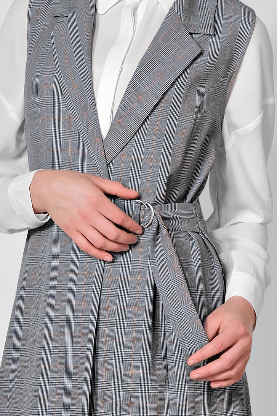 Vêtements hijab NOIR ALVINA GILET À ASYMÉTRIQUE 4092