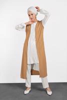 Vêtements hijab ORANGE ALVINA GILET CÔTELÉ AVEC CEINTURE  4182  